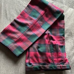 Burberry Plaid Trousers - Red and Green
